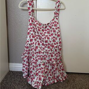 Womens Floral Dress in Pink & White